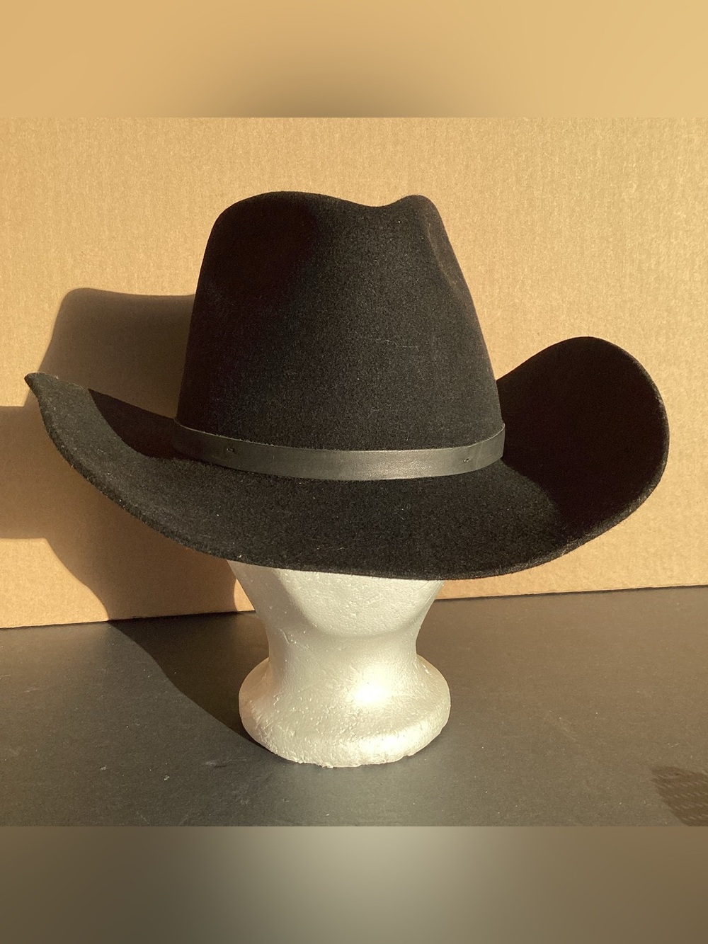 Express Rider the drifter black cowboy hat western size 7 1/8 made in USA